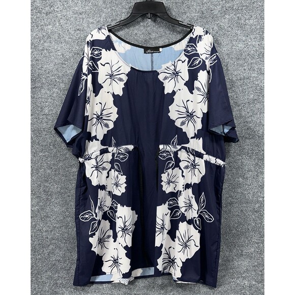 Flnn Fashion Vogue Top Womens Size XL‎ Shirt Short Sleeve Tie Waist Boat Neck - Picture 1 of 9